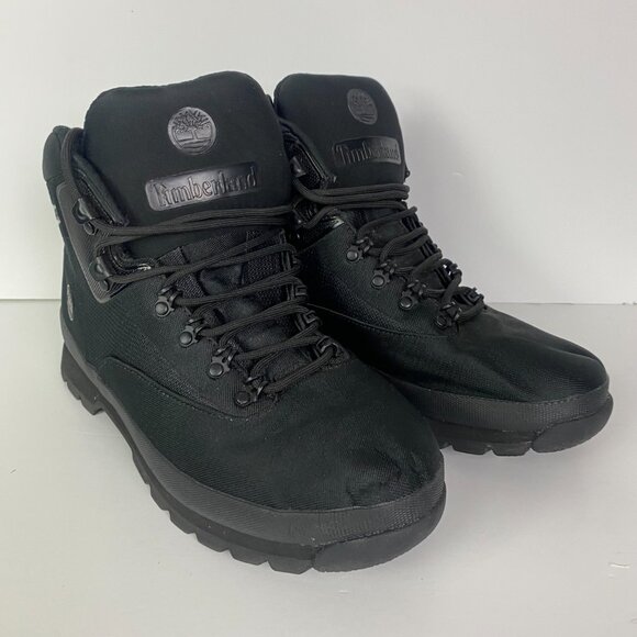 Timberland Boots Men's 10 Black Synthetic Hiking Hiker Euro Utility A226S A3749 - Picture 2 of 15